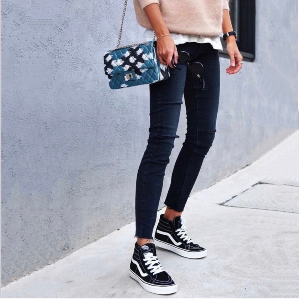 Vans GREY and White High-Top Sneakers